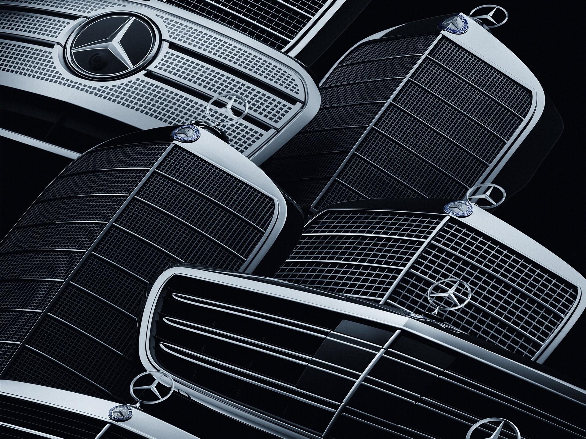 Calitate | Mercedes-Benz Colecția de grile frontale Mercedes-Benz.